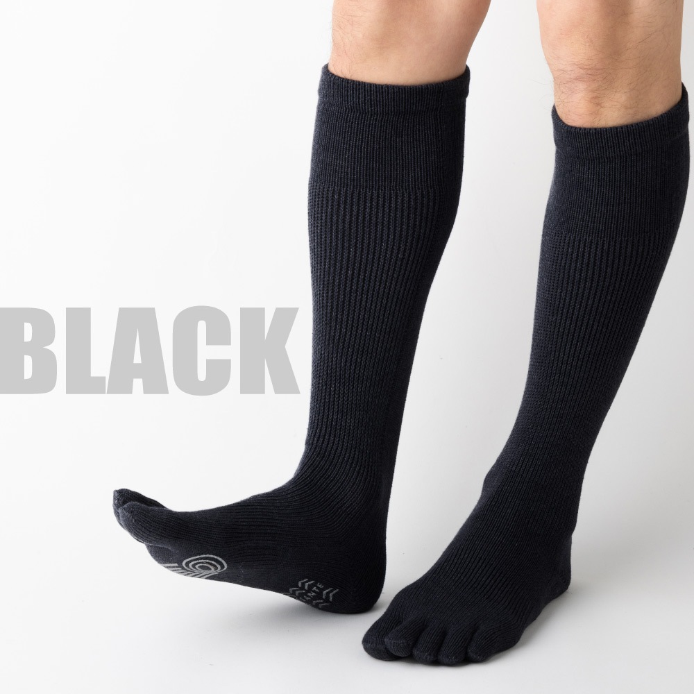 スポーツハイソックス5本指靴下S(22-24cm) M(24-26cm)【30814】 