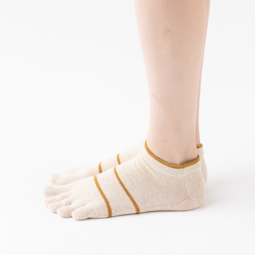 綿麻ラインスニーカー 【60962】 S