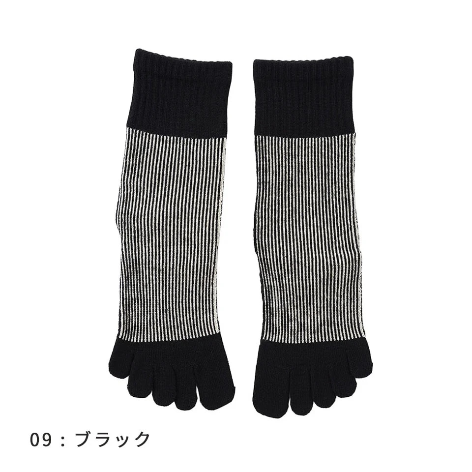 knitido RETRO ピンストライプ ハイクルー [140206] S