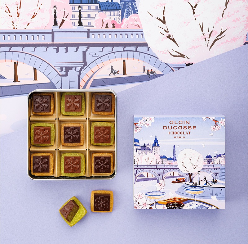 カレ・ピュール・ブール・プラリネ・サクラ 9個入り（2種）｜【公式