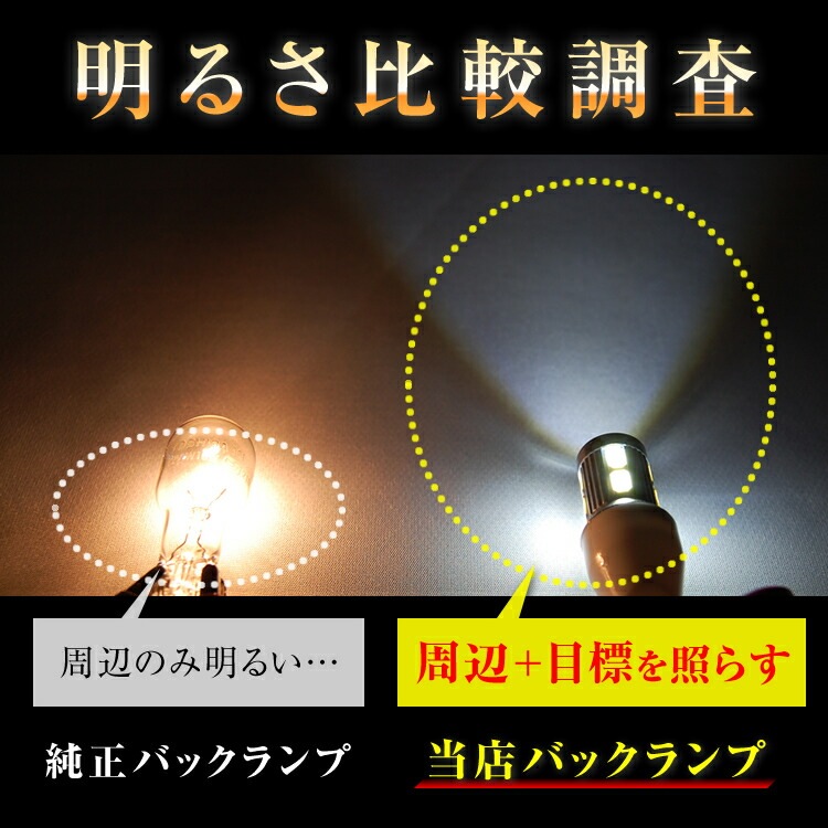 【2個セット】 LED バックランプ T10 T16 Ｔ20 エルグランド E50系