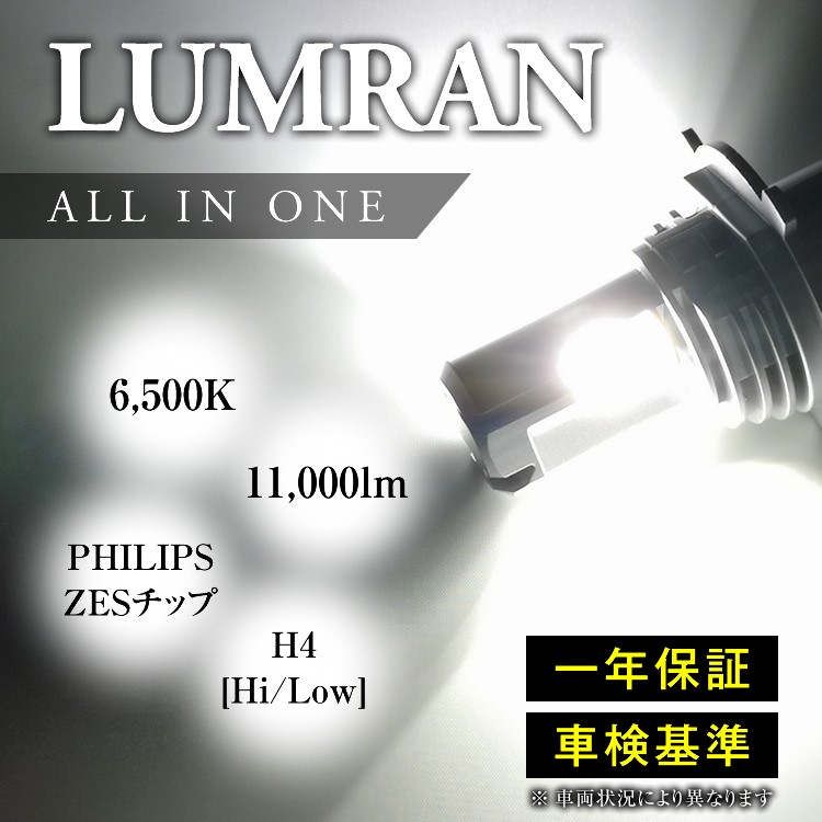 ムーヴ LA100 LA110S H4 LEDヘッドライト H4 Hi/Lo 車検対応 H4 12V 24V H4 LEDバルブ LUMRAN ヘッドランプ ルムラン