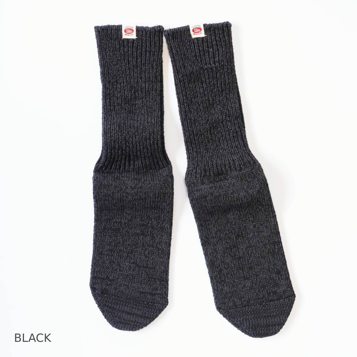 UES ウエス メランジェクルー丈ソックス SX-10 靴下 ユニセックス