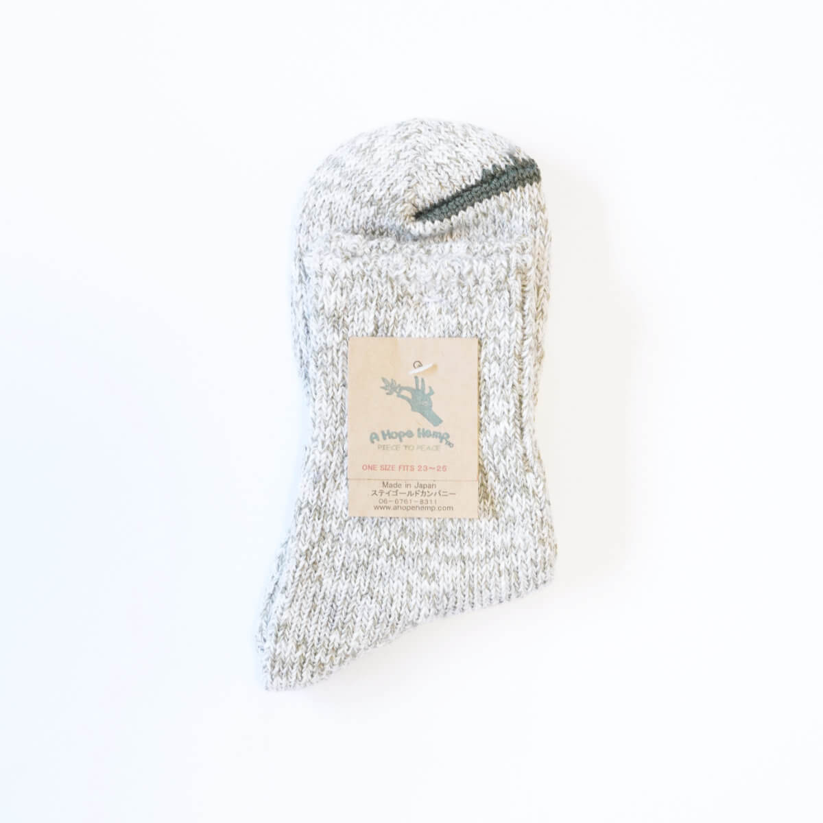 A HOPE HEMP アホープヘンプ L型つまさきラインショートソックス