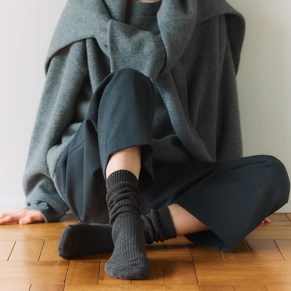 yoke 19aw ALPACA WOOL LONG STOLE・GRAY yoke 19aw ALPACA WOOL LONG STOLE・gray 【公式通販】