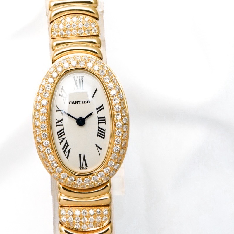 ボーム&メルシエ ダイヤ プティ プロメス 2連ブレス 腕時計 シェル文字