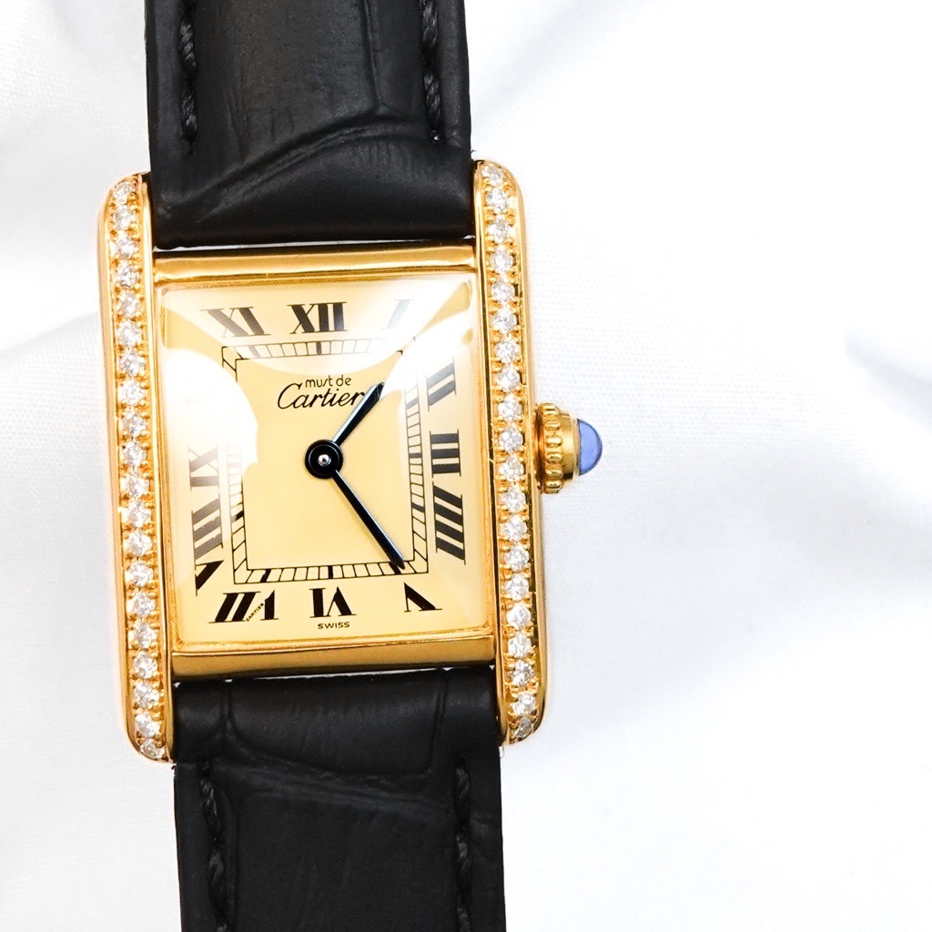 あすならCARTIER/マストタンク LM オパラン文字盤 ゴールド あすならCARTIER/マストタンク LM オパラン文字盤 ゴールド