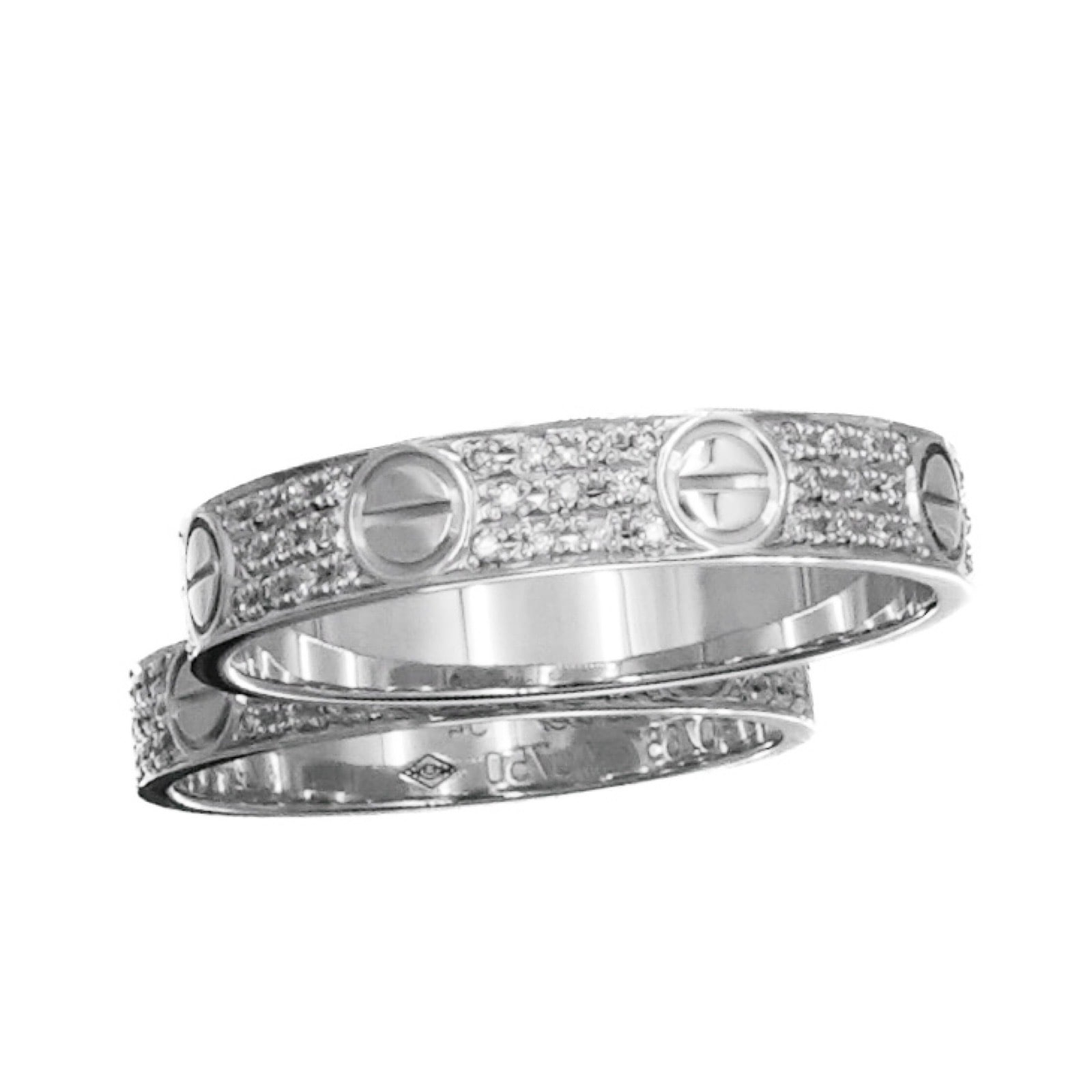 送料無料 店舗 ミニラブリング MIRAIS LE | CARTIER | ダイヤ WG 14号 アクセサリー