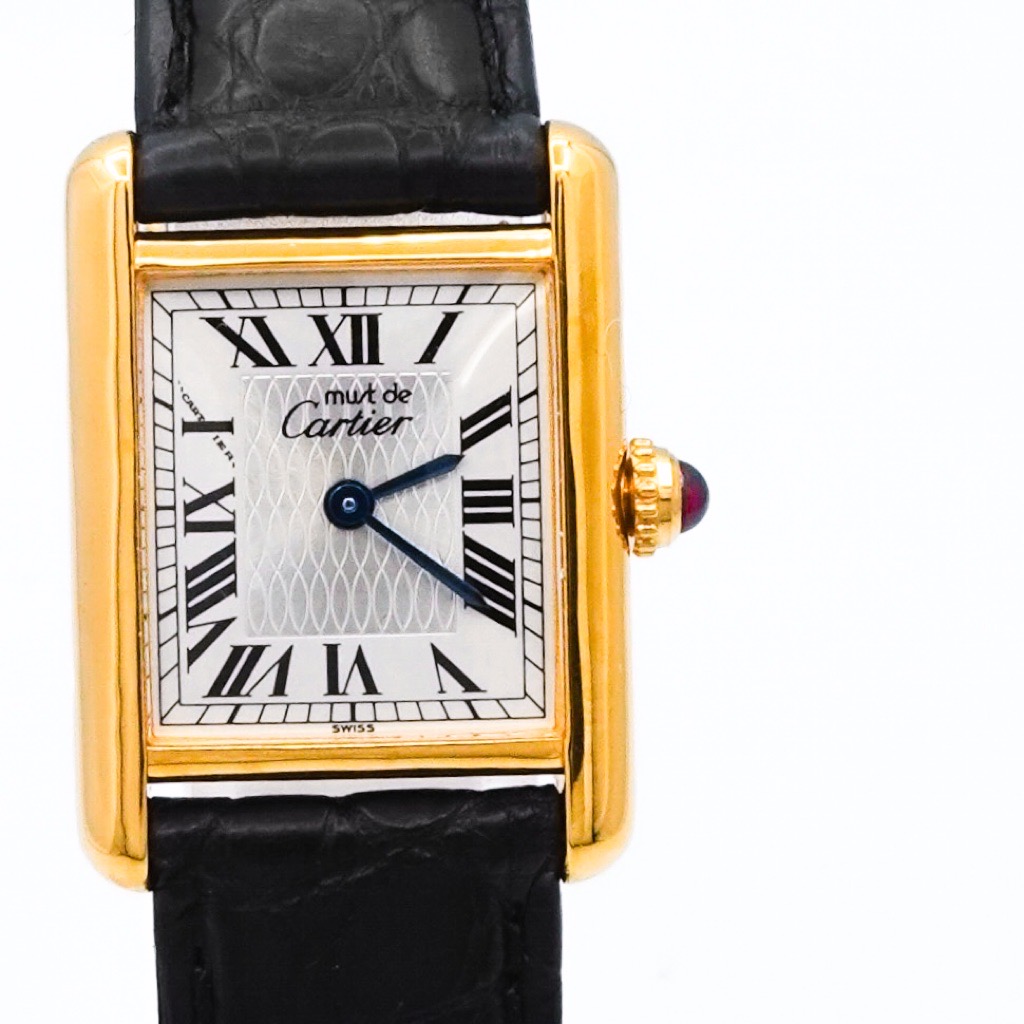 Cartier マストタンク　SM Cartier】カルティエ マストタンクSM 手巻きブラックローマ 純正