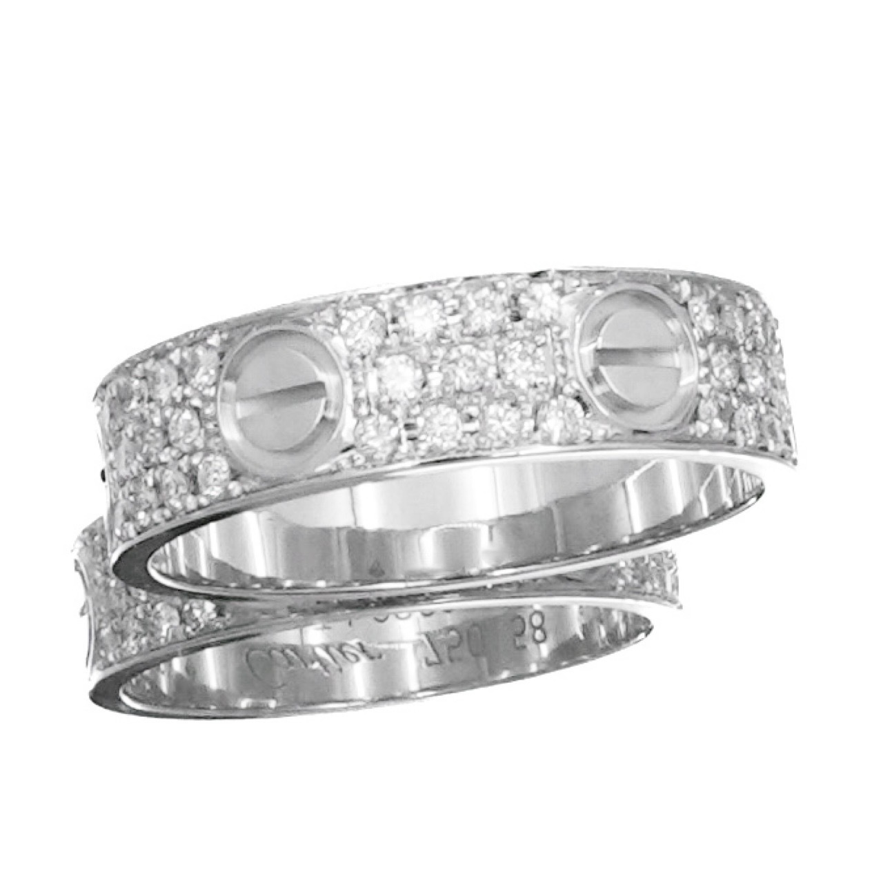 トリニティリング YG・PG 2連 18号 ダイヤ | CARTIER | LE