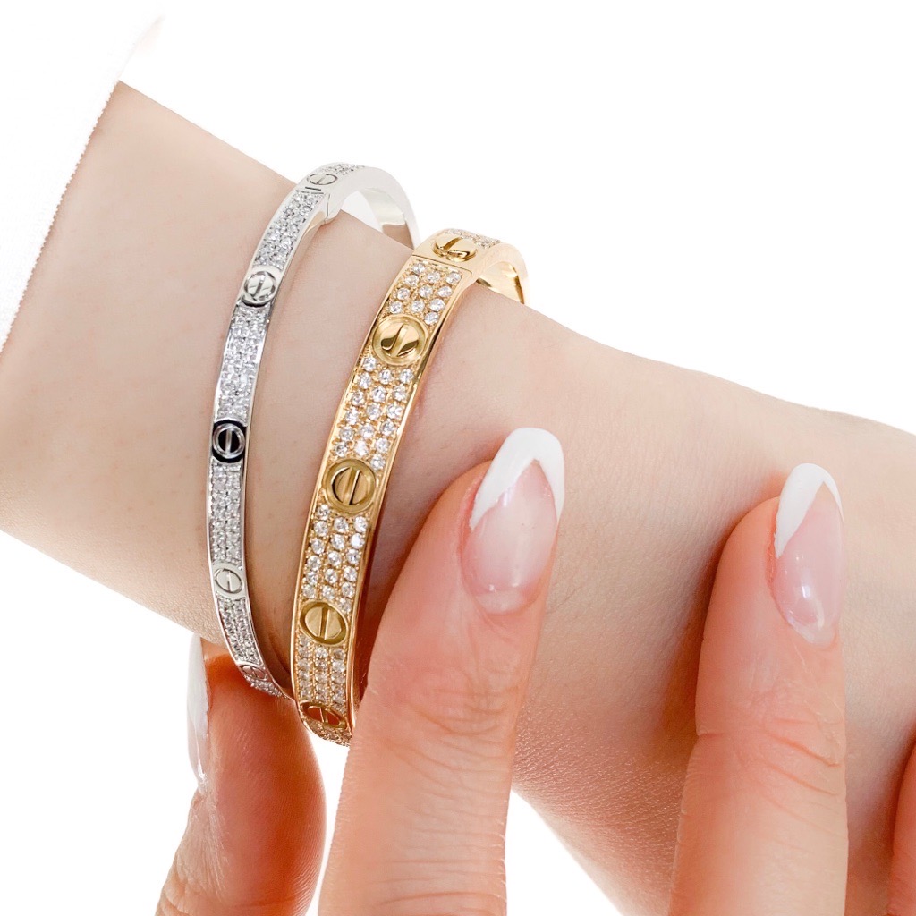 Cartier カルティエ ラブブレス K18イエローゴールド 天然ダイヤ 17