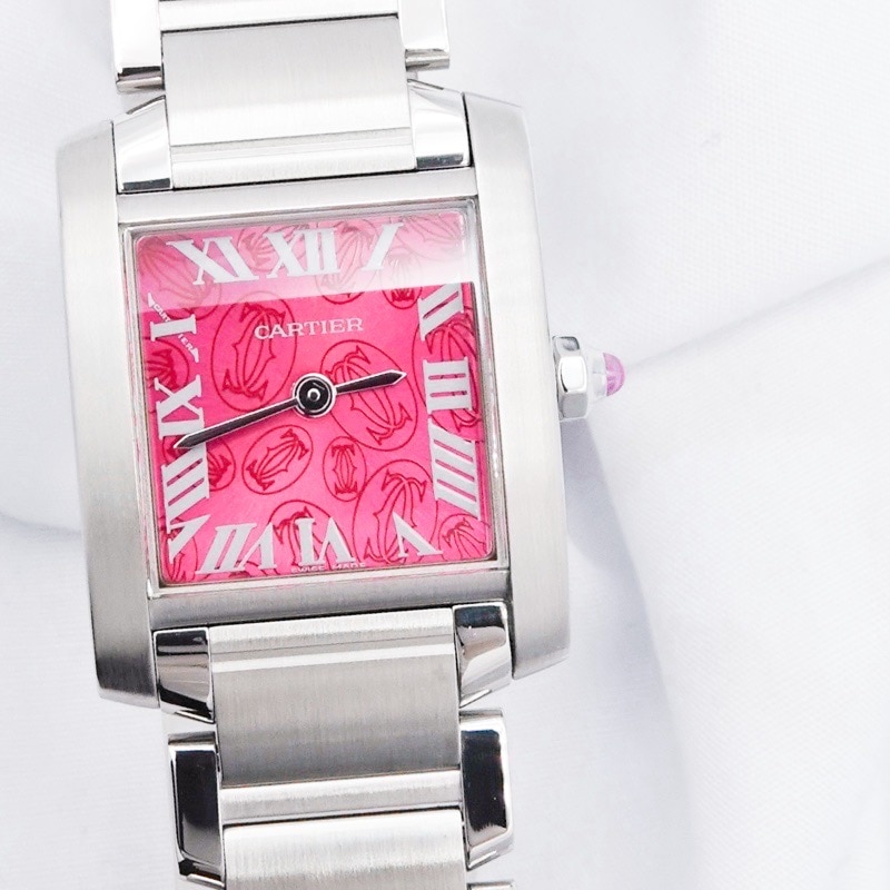 Cartier カルティエ タンクフランセーズSM用 2コマ カルティエ タンクフランセーズ SM ゴールド×レザー | Ante