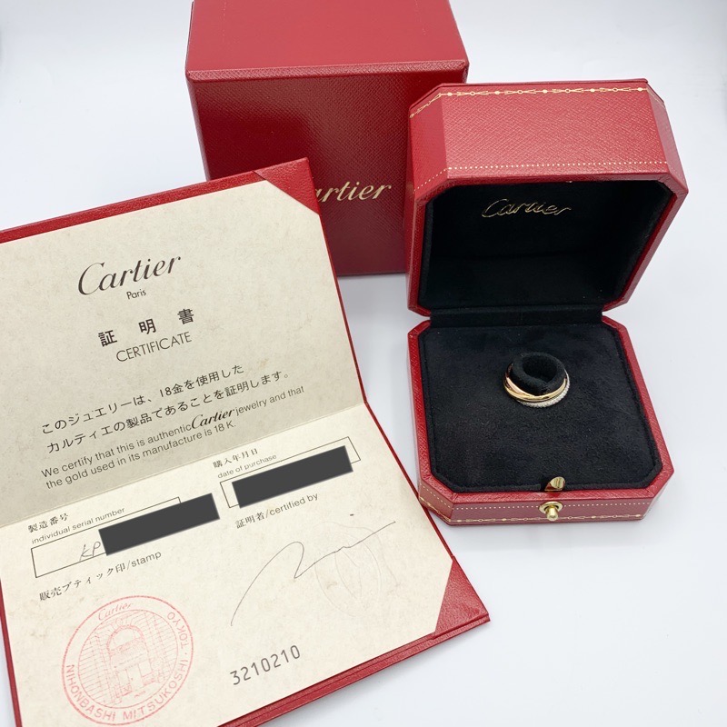 Cartier トリニティ　ヴィンテージ　9号 vintage Cartier Trinity Rings 9号 メンズサイズ リング・指輪