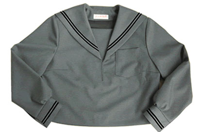 冬セーラー服 グレー セーラー服 衿・カフス 2本ライン Teen-WGR23+ 
