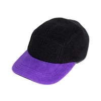 NEW ENGLAND CAP (˥塼󥰥ɥå) | FLEECE HIGH CROWN CAMPER STANDARD VISOR CAP (ե꡼ϥ饦󥭥ѡɥå) - BLACK x PURPLE