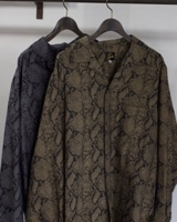 NEEDLES (ˡɥ륺) | One Up Shirt - PE/C Python Jacquard (󥢥åץ - ѥ󥸥㥬) - A-Brown , B-Grey