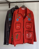 Sasquatchfabrix. (率åե֥å) | MEXICAN EMBROIDERY JACKET (ᥭ ֥꡼ 㥱å) - RED , CHARCOAL