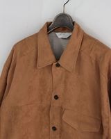 ANCELLM (󥻥) | VEAGAN SUEDE WORK SHIRT BLOUSON  - BROWN , BLACK