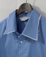 ANCELLM (���󥻥��) | HIGH-COUNT FRAYED OVER SHIRT