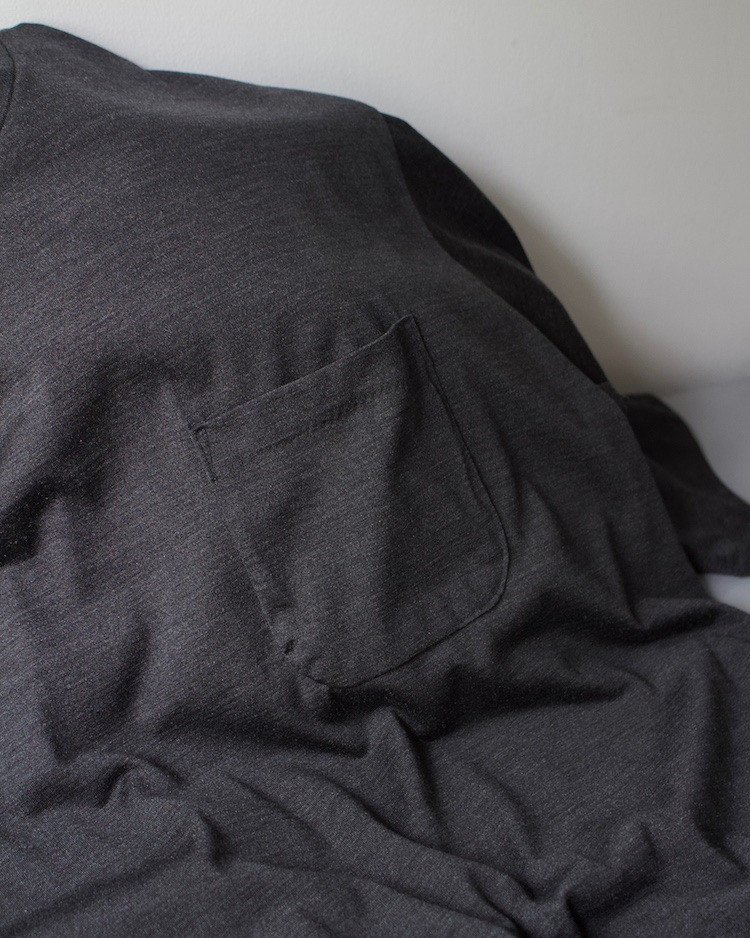 MAATEE&SONS (ޡƥɥ) | SILK POCKET TEE (륯ݥåȥƥ) - CGREY