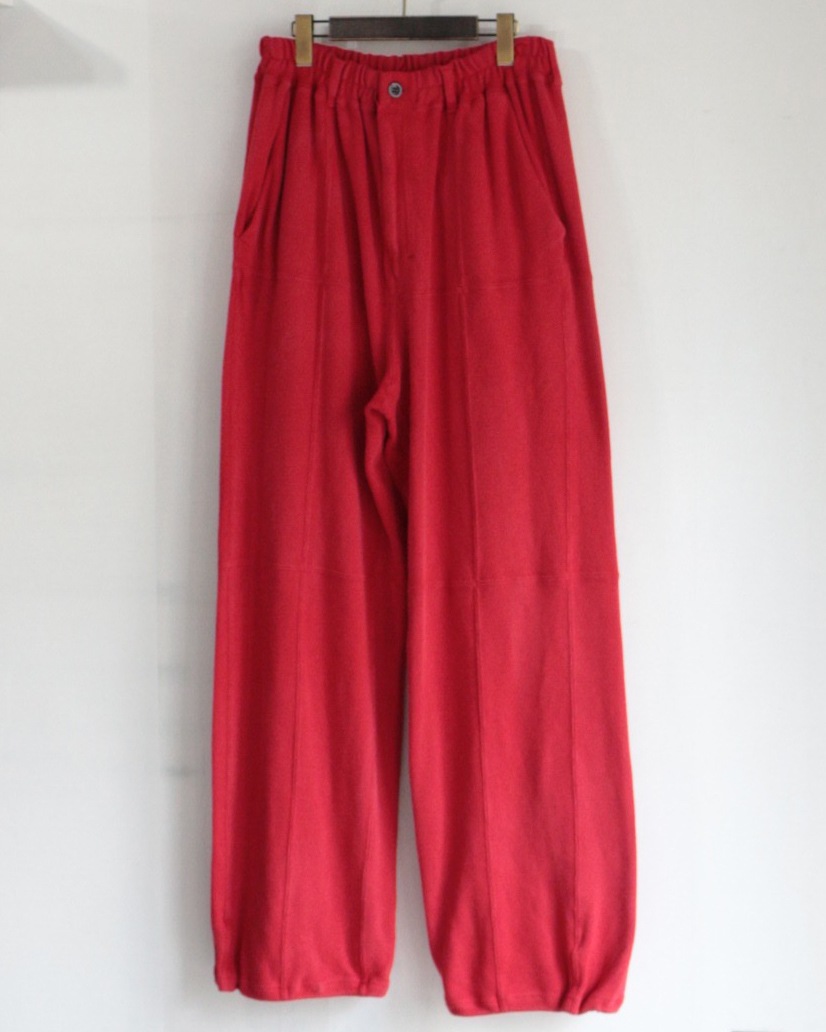 ANCELLM (󥻥) | SWITCHING SMOOTH KNIT PANTS (å󥰥ࡼ˥åȥѥ) - RED