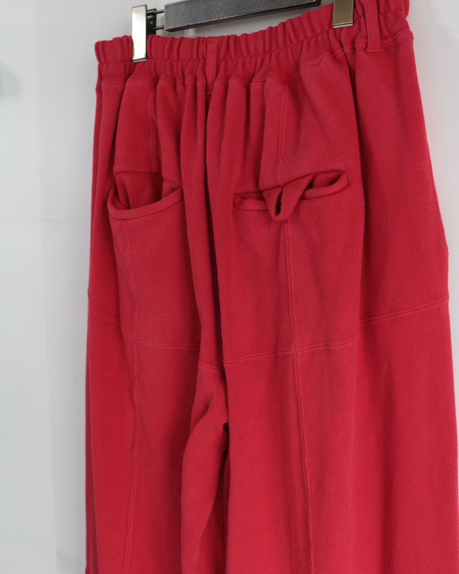 ANCELLM (󥻥) | SWITCHING SMOOTH KNIT PANTS (å󥰥ࡼ˥åȥѥ) - RED