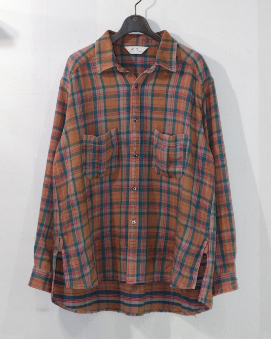 ANCELLM (󥻥) | NEL CHECK OVER WORK SHIRT - 