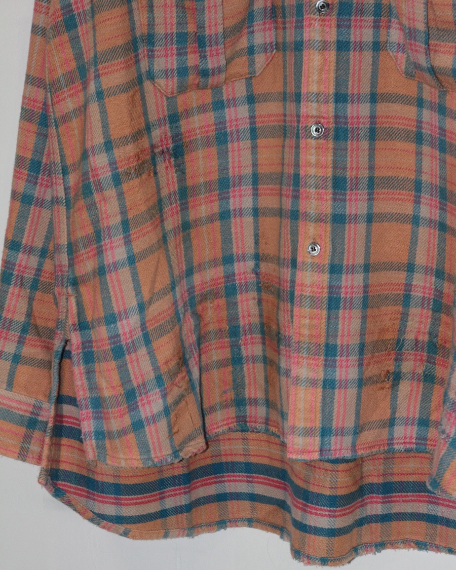 ANCELLM (󥻥) | NEL CHECK OVER WORK SHIRT - 