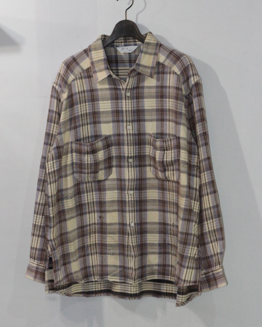 ANCELLM (󥻥) | NEL CHECK OVER WORK SHIRT - 