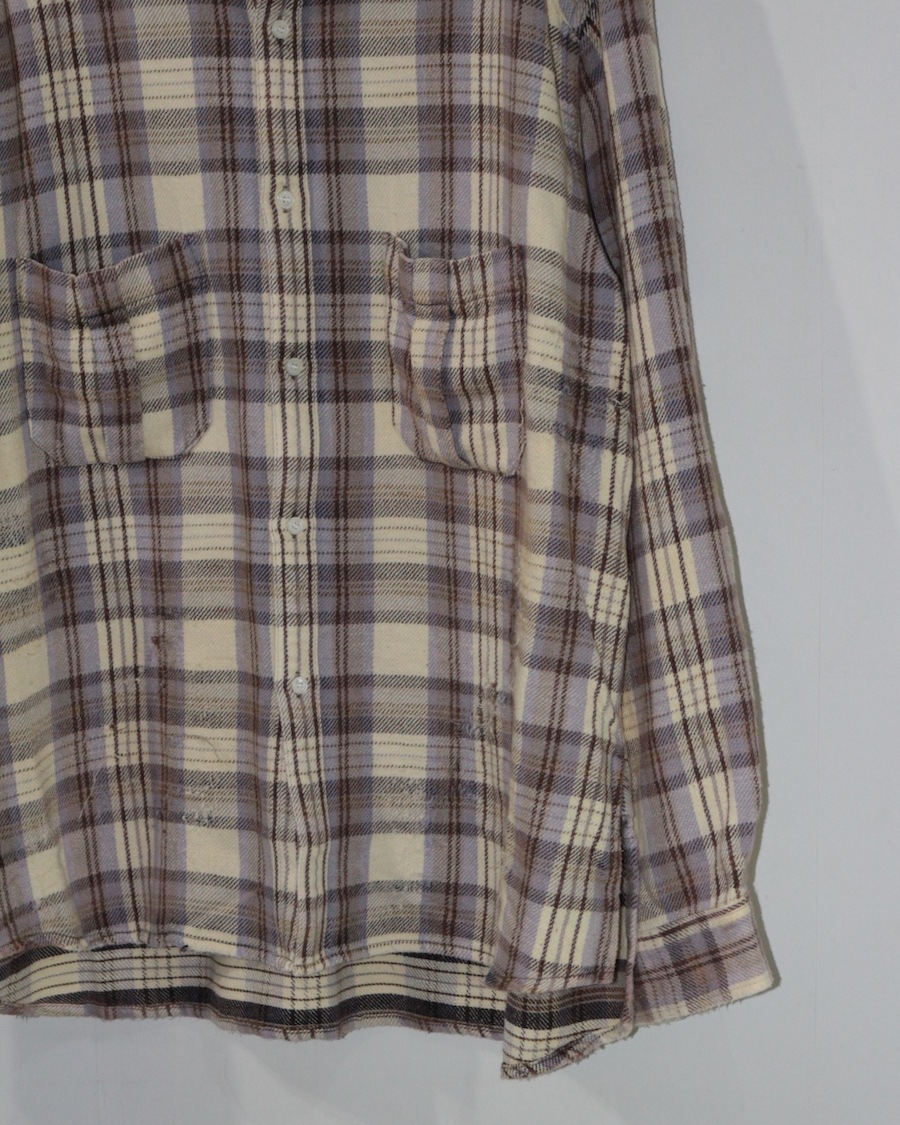 ANCELLM (󥻥) | NEL CHECK OVER WORK SHIRT - 