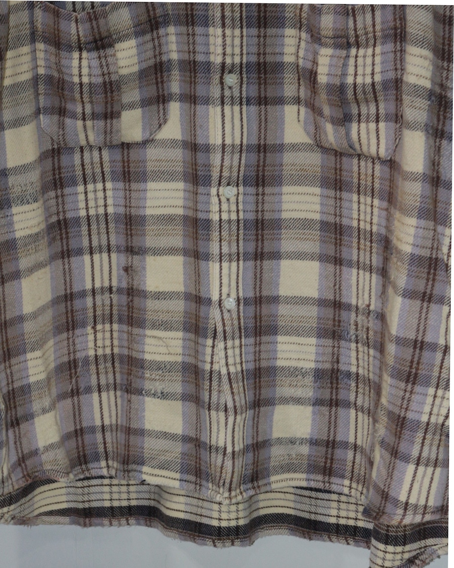 ANCELLM (󥻥) | NEL CHECK OVER WORK SHIRT - 