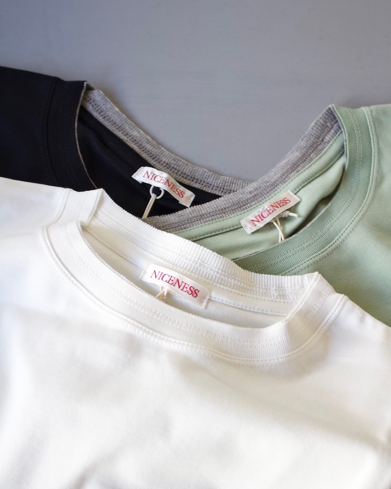 NICENESS (�ʥ����ͥ�) | BRAD (�֥�å�) / ���åȥ��� Tee S/S - WHITE , LIGHT GREEN , BLACK