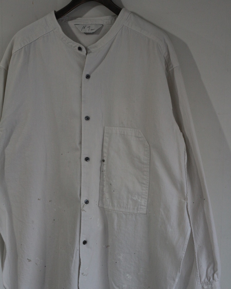ANCELLM (���󥻥��) |  DENIM BAND COLLAR SHIRT