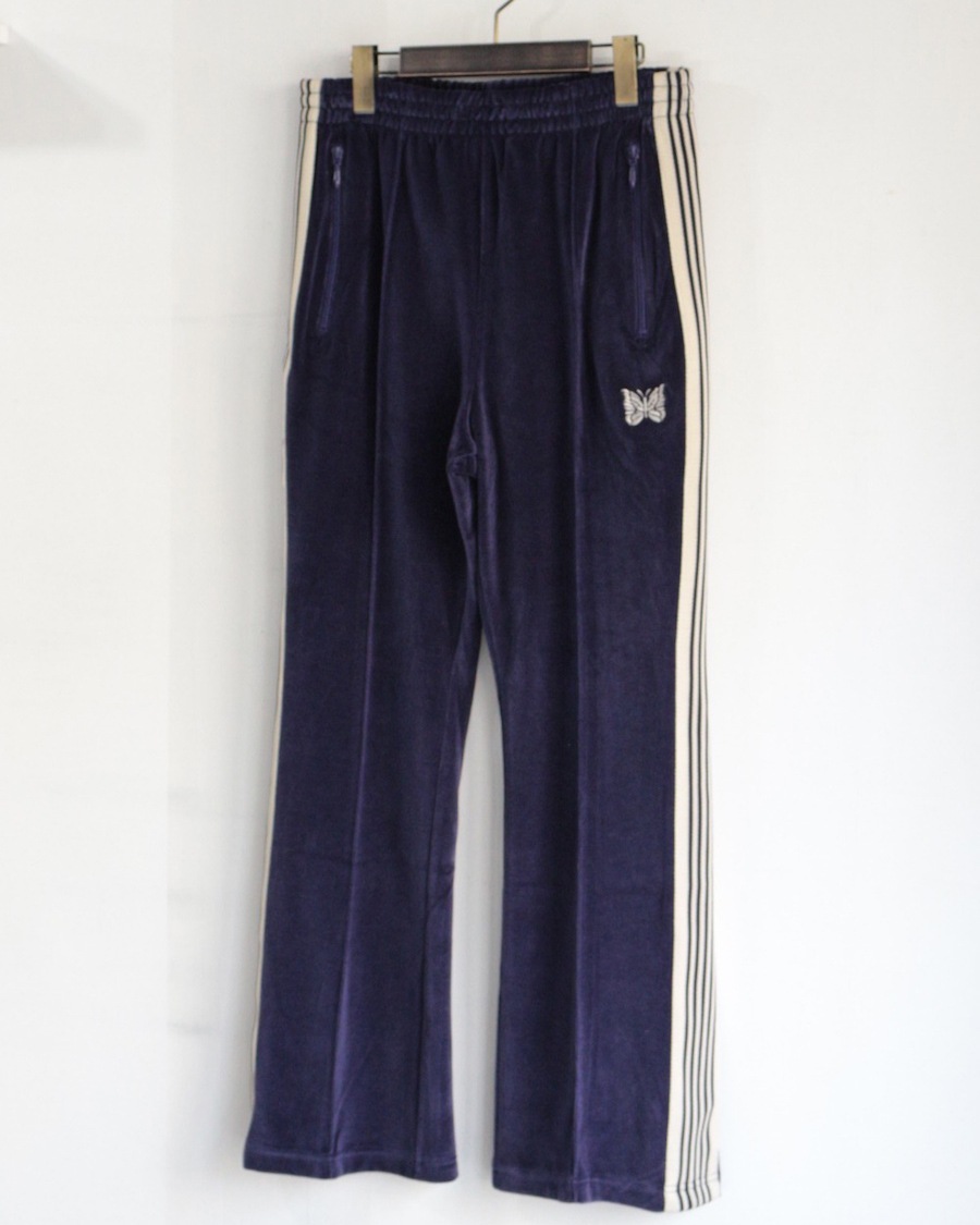 NEEDLES(�ˡ��ɥ륺) | Boot-cut Track Pant - C/Pe Velour(�֡��ĥ��åȥȥ�å��ѥ��-���åȥ�/�ݥꥨ���ƥ�٥���) - NAVY