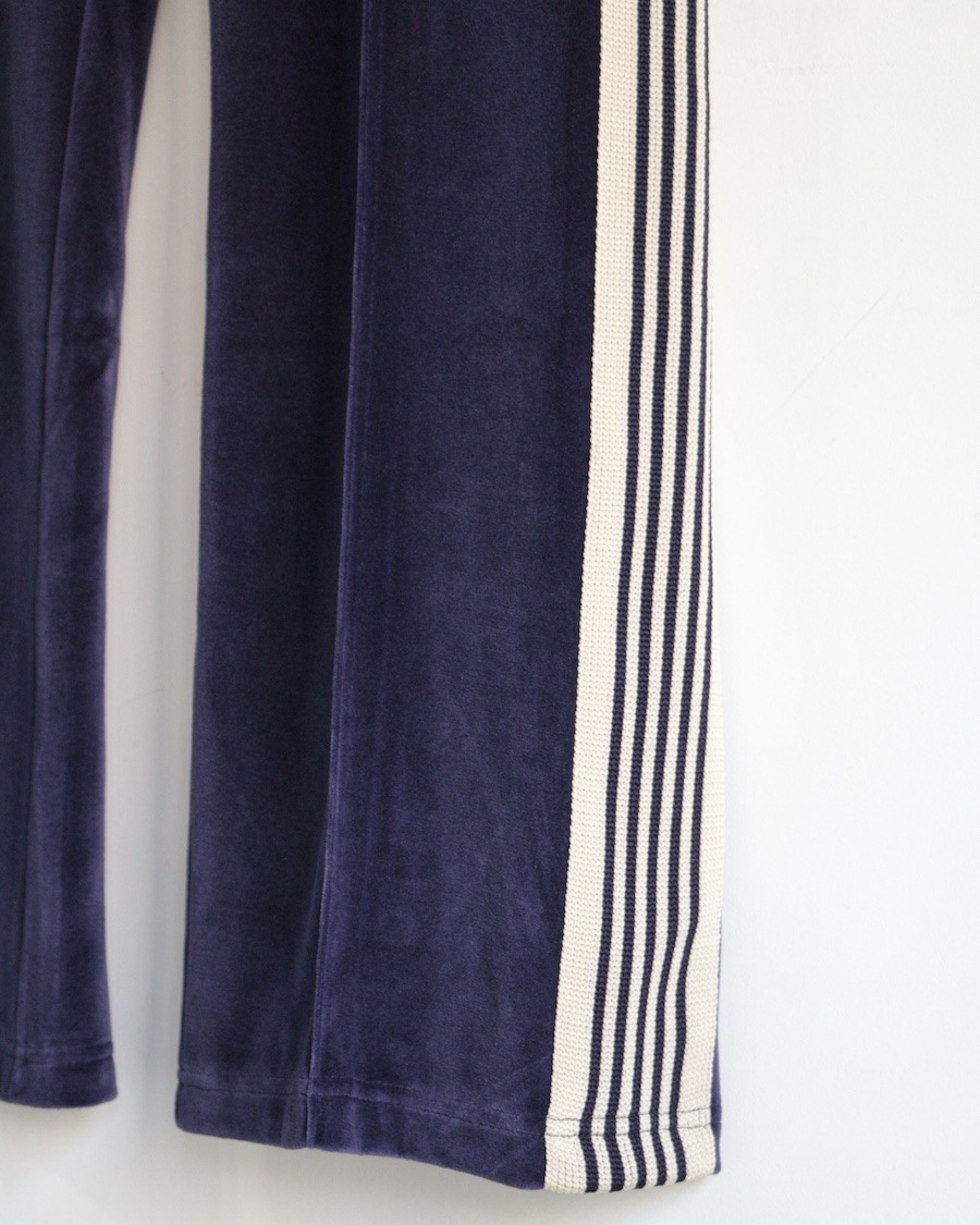 NEEDLES(�ˡ��ɥ륺) | Boot-cut Track Pant - C/Pe Velour(�֡��ĥ��åȥȥ�å��ѥ��-���åȥ�/�ݥꥨ���ƥ�٥���) - NAVY