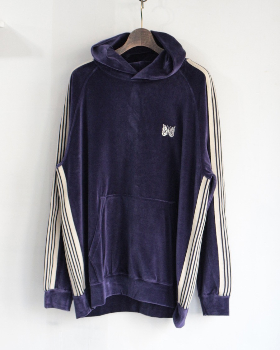 NEEDLES(�ˡ��ɥ륺) | Track Hoody - C/Pe Velour (�ȥ�å��ա��ǥ� -���åȥ�/�ݥꥨ���ƥ�٥���) - NAVY