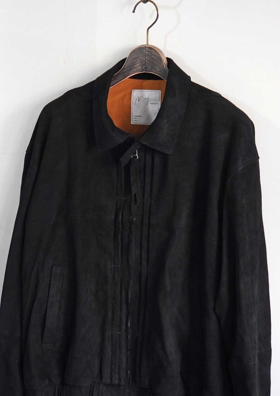 ANCELLM (���󥻥��) | GEEP TUCK JACKET | BLACK