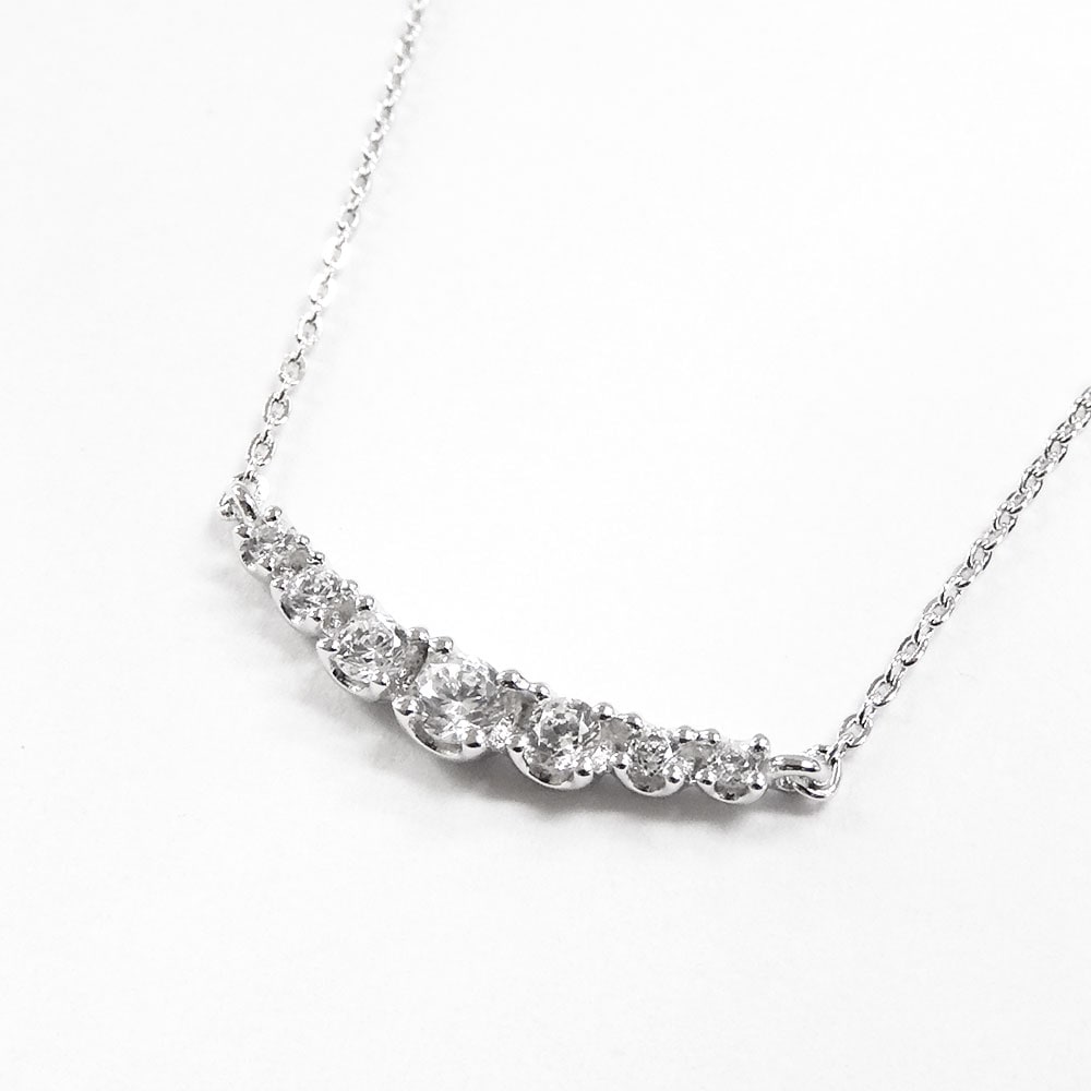 レディースネックレス CZ シルバー925 ロジウムコーティング SN36-094 クロス型 Cheri