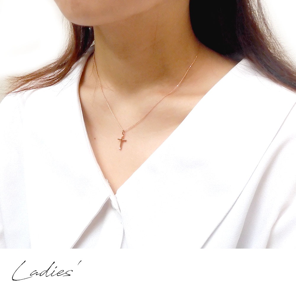 り*ゆ様 未使用　K10PG クロスネックレス ダイヤモンド付き 楽天市場】【決算セール ポイント10倍】クロス 十字架