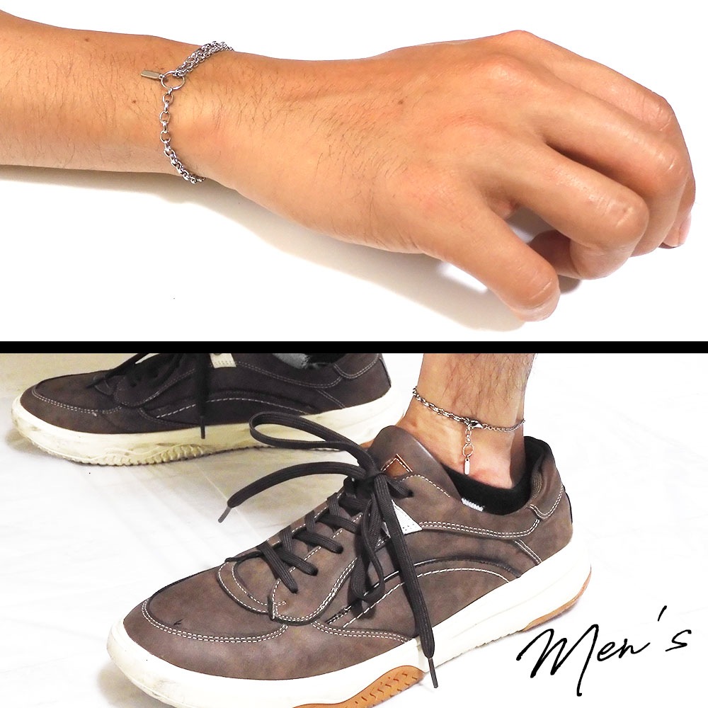 ペア ブレスレット/アンクレット【2WAY仕様】サージカルステンレス【つけっぱなし】 close to me St ペアアクセサリー