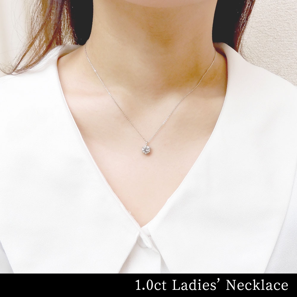 テディベアorブーケ付き レディース ネックレス【一粒ペンダント】 1.0ct相当【スーパーCZ】 プレゼントやギフトにピッタリ 『さり気ない 上品さ』Cheri