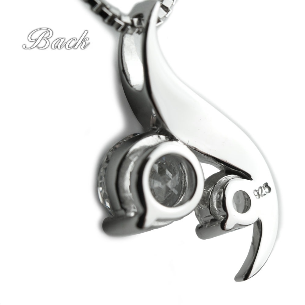 テディベア付き レディース ネックレス【ダイヤのような輝き】スーパーキュービックジルコニア シルバー925 プレゼントやギフトにピッタリ Cheri