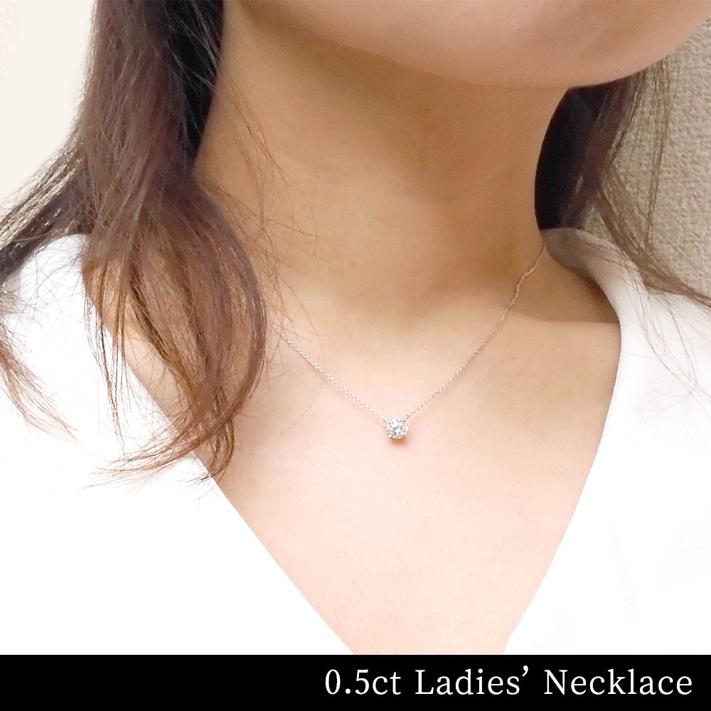 テディベア付き レディース ネックレス【一粒ペンダント】 0.5ct相当【スーパーCZ】シルバー925  プレゼントやギフトにピッタリ 『さり気ない 上品さ』Cheri
