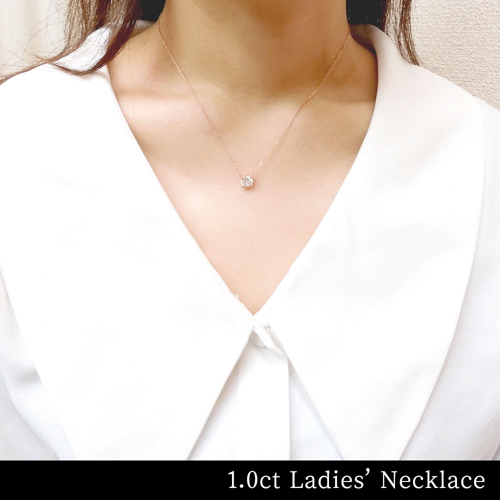 テディベア付き レディース ネックレス【一粒ペンダント】 1.0ct相当【スーパーCZ】シルバー925 プレゼントやギフトにピッタリ 『さり気ない 上品さ』Cheri