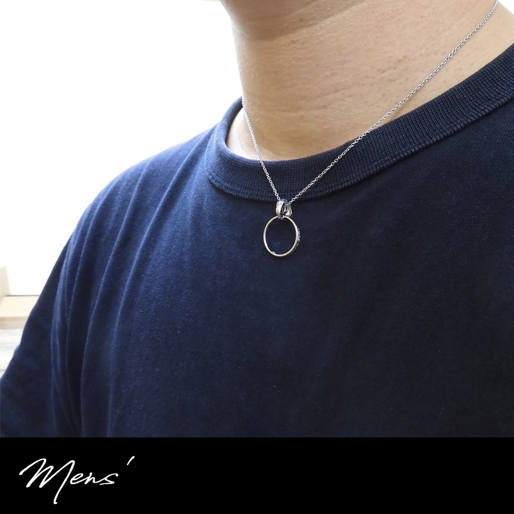 チェーン付き リングホルダー close to me リング型 ティアドロップ 指輪用 金属アレルギー対応 サージカルステンレス