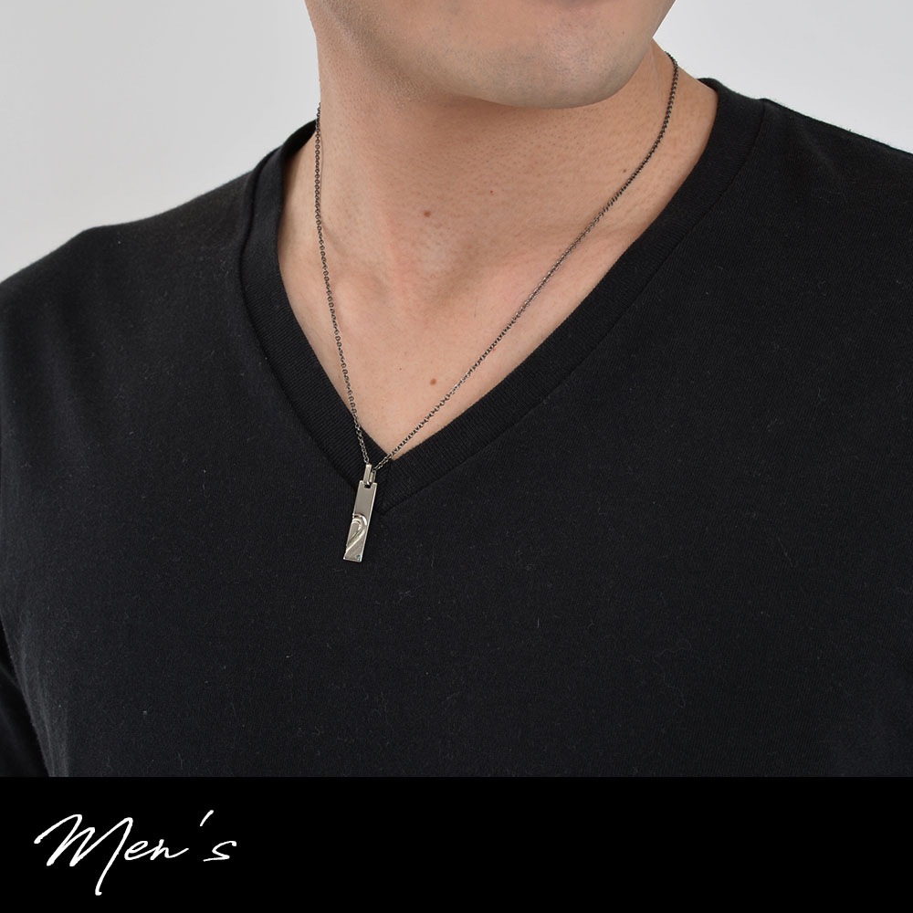 メンズ単品【ダイヤモンド】ブルー&レッド プレート ハート フラワーBOX 重なるペア close to me ペアアクセサリー