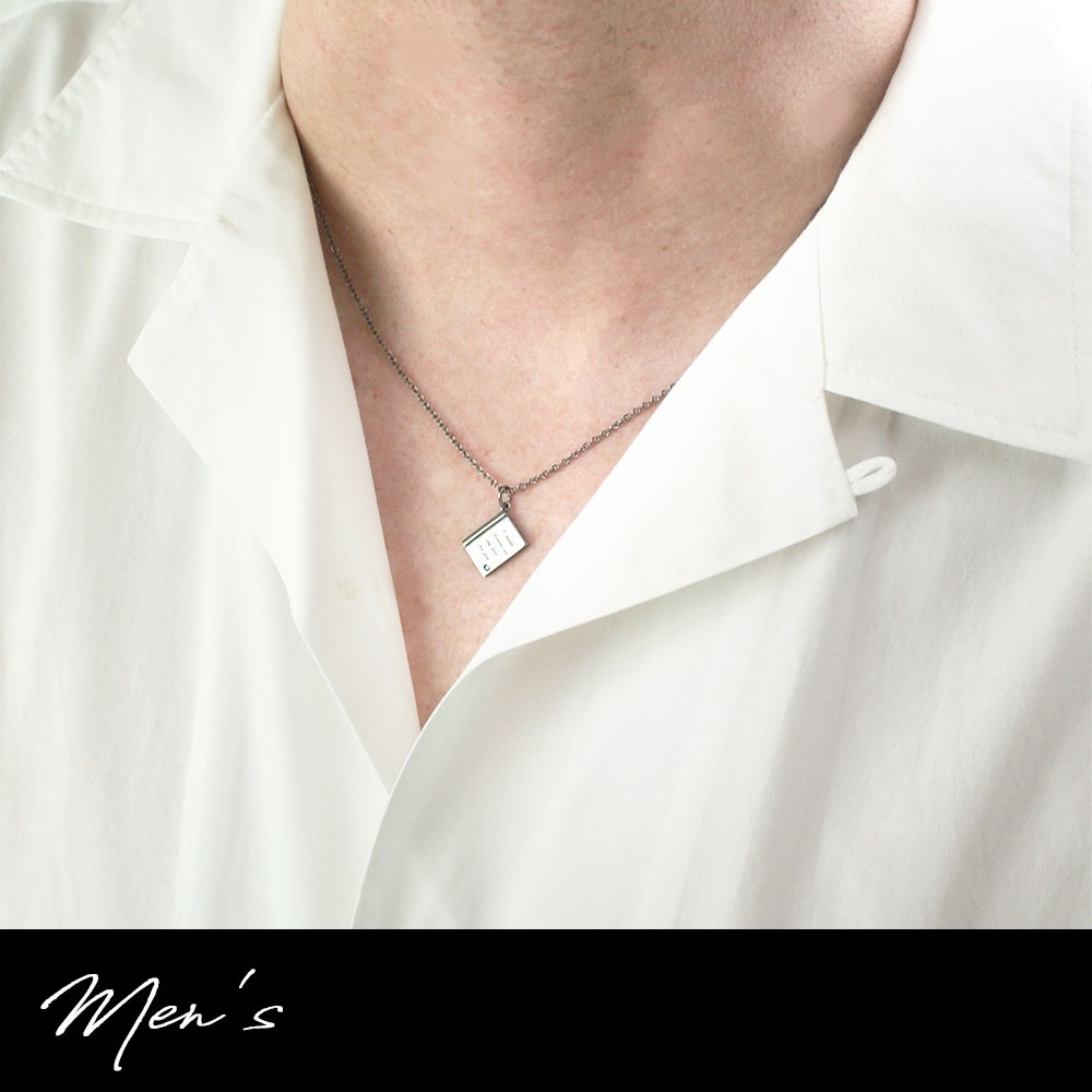 ペアネックレス【ブルーダイヤモンド】合わせると【 Swear -誓い】の文字が完成- Book型 ペンダント close to me ペアアクセサリー