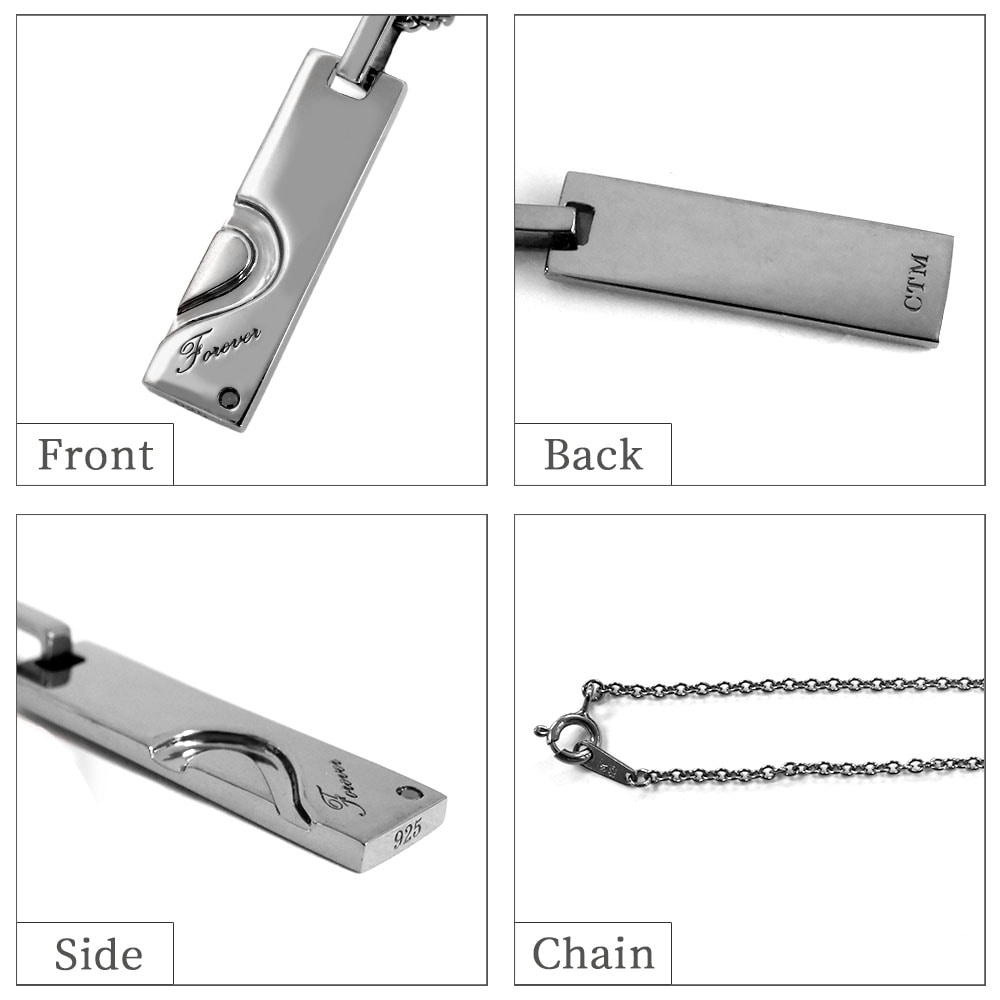 ペアネックレス【ダイヤモンド】【ダンシングストーン】スーパーCZ 合わさるペア close to me ペアアクセサリー