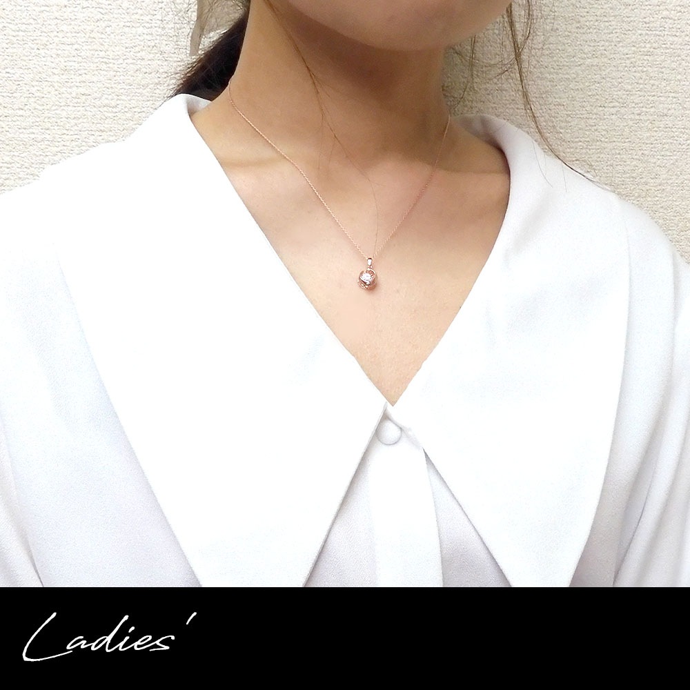 ペアネックレス【ダンシングストーン】ダイヤモンド Moon【月】モチーフ ペンダント close to me ペアアクセサリー