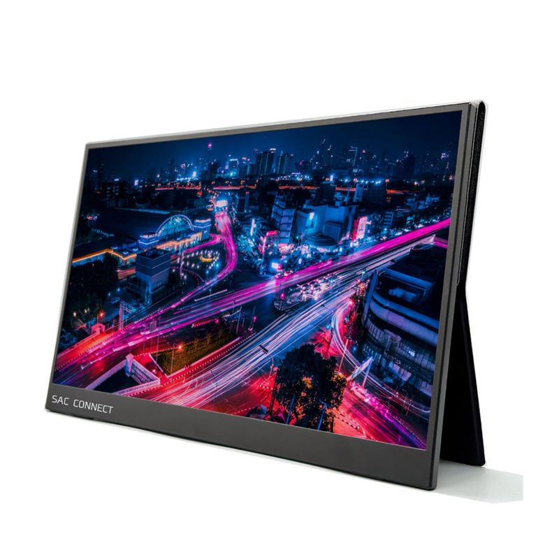 SAC CONNECT ポータブル LCD モニター SPMFHD156 ( 15.6型 フルHD 非光沢 IPS Mini HDMI USB Type-C 内臓スピーカー カバー付 )